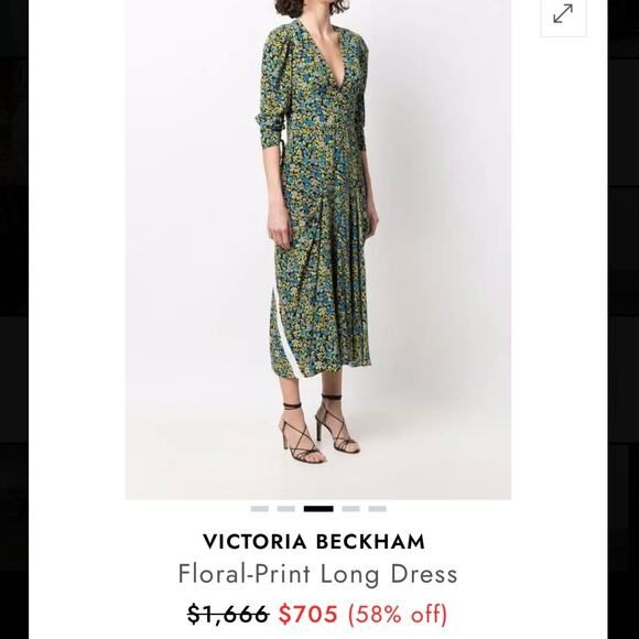 Victoria Beckham Silk Floral Maxi Dress - Picture 8 of 8
